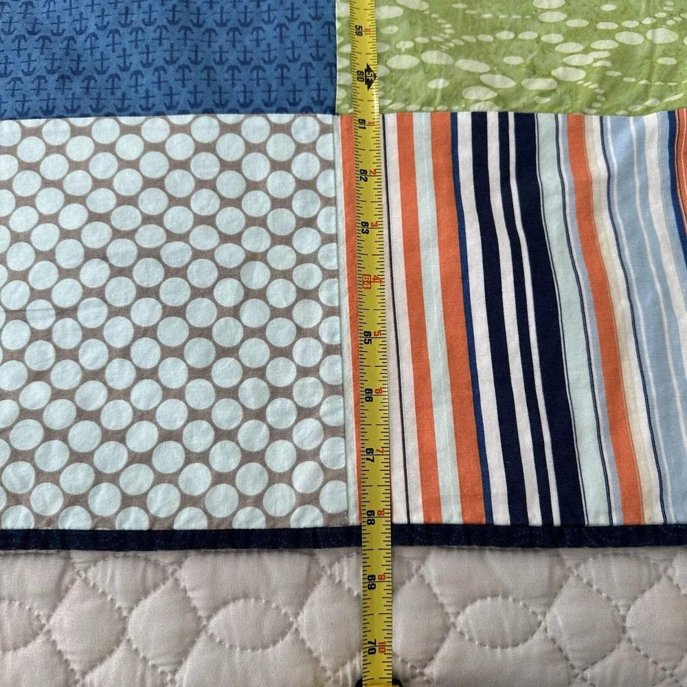 Handmade Patchwork Quilt Beach Nautical Sea Boat Sail Kelle Kaufman Good Seasons